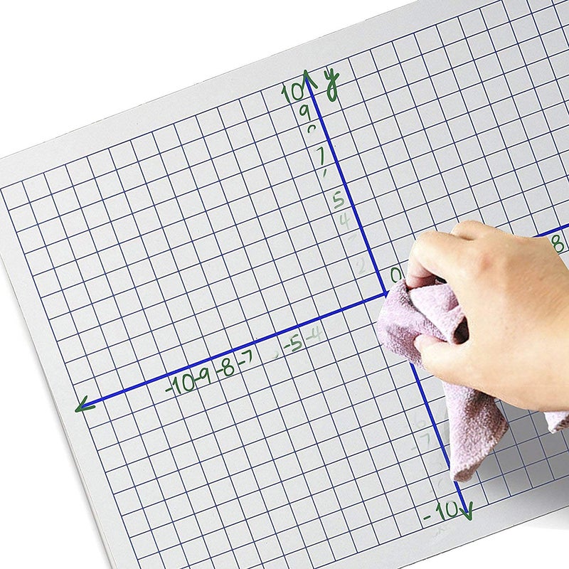 Scribbledo Dry Erase XY Axis Graph Lap Boards 9â€ X 12â€ for Student and Classroom Use Math White Board Double Sided White Board - Image 5